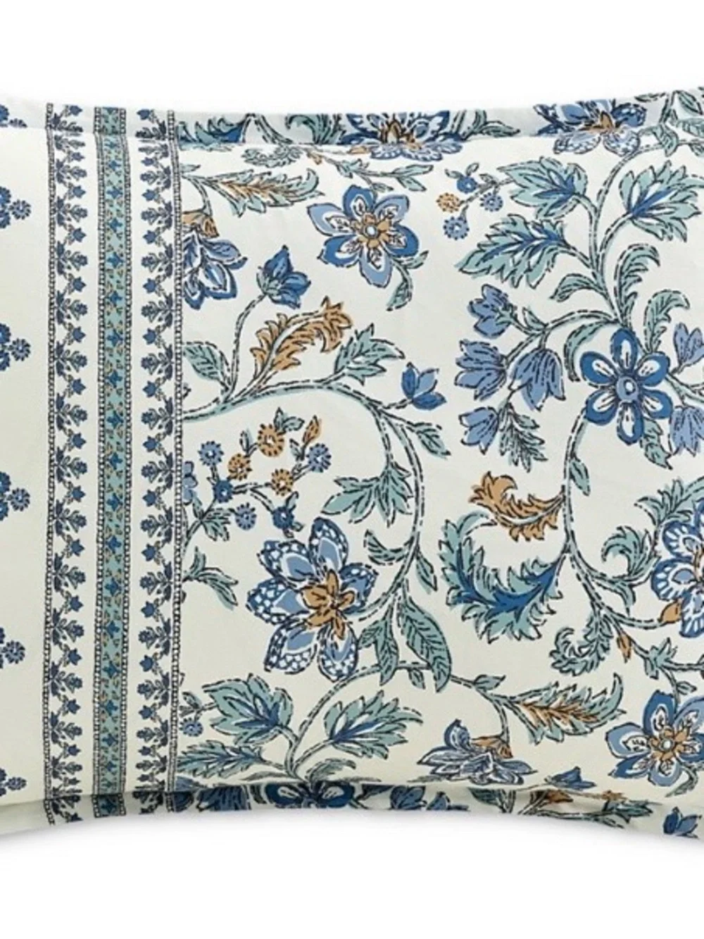 Fairfield  Square Floral Quilt Set in Blue and White.